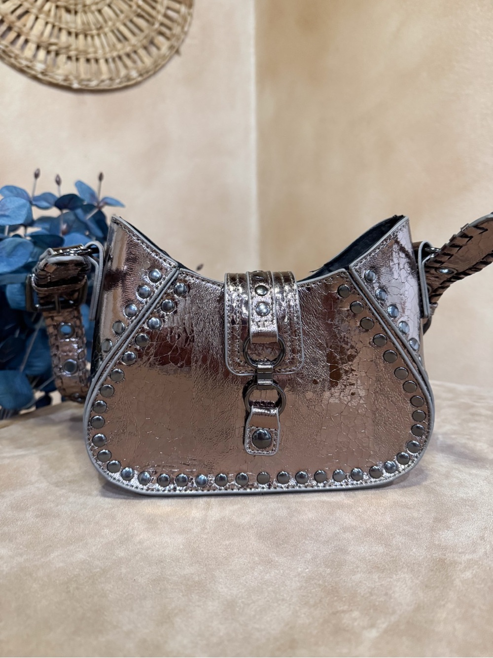 Silence + Noise Devon Studded Shoulder Bag